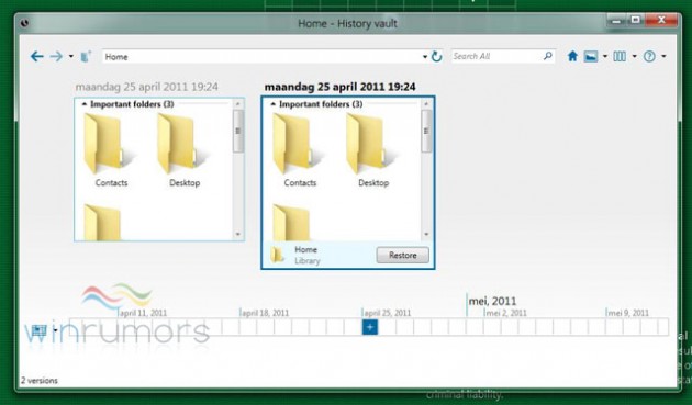 History Vault, copias de seguridad en Windows 8